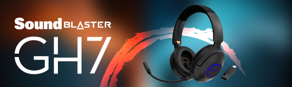 ヘッドホン Sound Blaster GH7 Sound Blaster GH7 - Super X-Fi® Wireless Over-ear Gaming