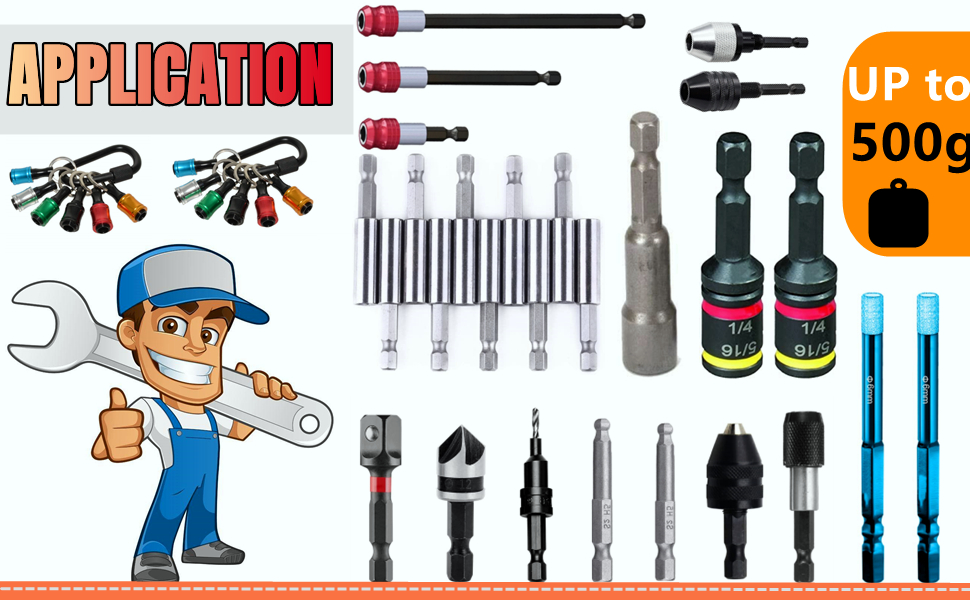 12PCS Bit Holders 1/4 Socket, Hex Shank Screwdriver Bit Holder for