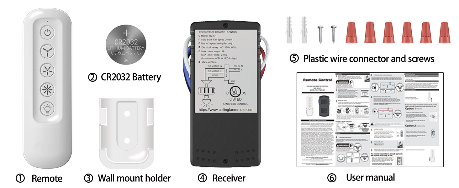 Universal Ceiling Fan Remote Control Kit Replacement Hunter