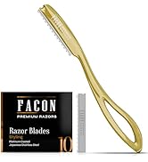 Facón Hair Razors for Cutting Hair - Professional Hair Styling Razor Kit with 11 Replacement Blad...