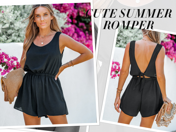 Amazon.com: CUPSHE Women's Scoop Neck Short Romper