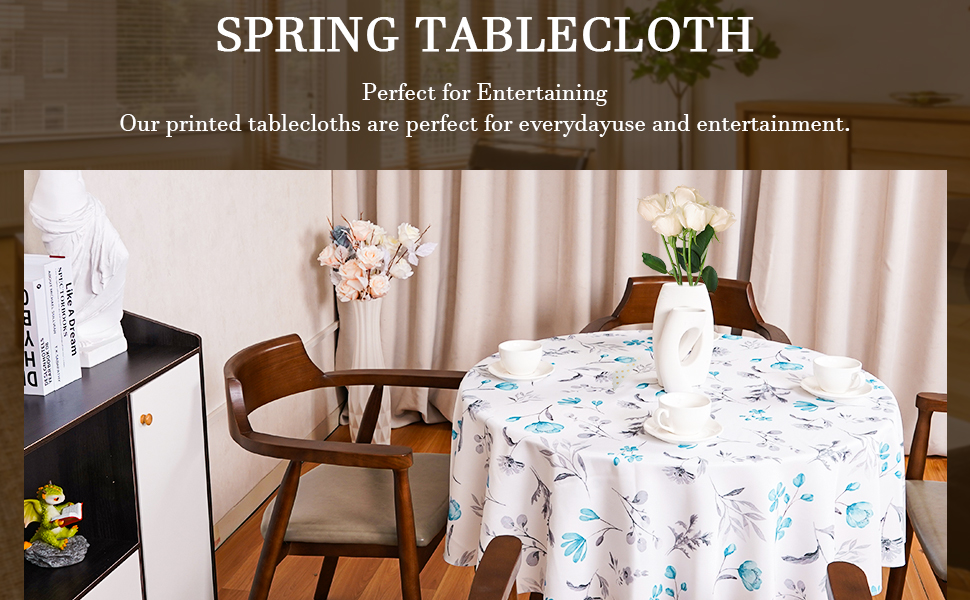 Floral Tablecloth round tablecloth round table cloths 60 inch outdoor tablecloth