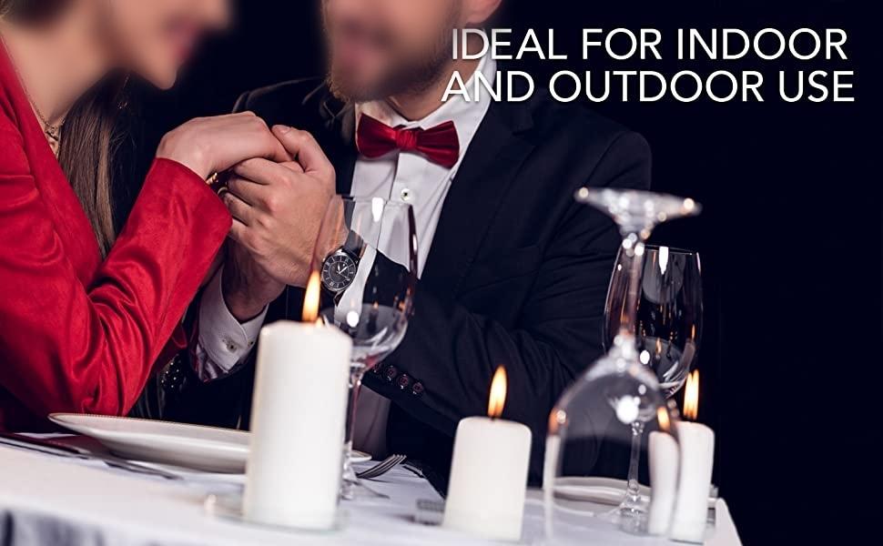 PHG Decorative LongLasting Pillar Candle Set Slow Burning Candle Set