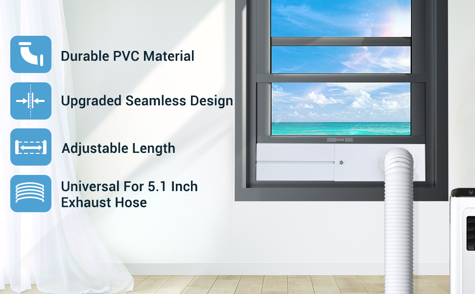 BROSYDA Portable Air Conditioner Window Vent Kit, Upgraded