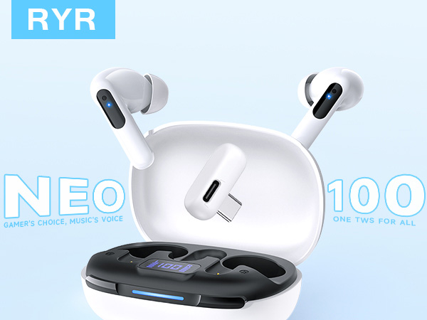 RYR neo100 ワイヤレスゲーミングイヤホン RYR ゲーミングイヤホン ワイヤレス Bluetooth5.3 と 2.4G Type