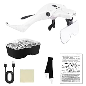 magnifying glass with light and stand