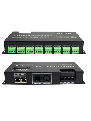 24-channel DMX512 digital display decoder