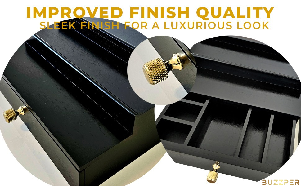 BUZZPER Cologne Stand Organizer for Men 3 Tier Wooden