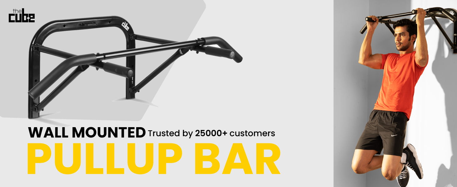 The Cube Wall Mount Pull Up Bar for Home Sturdy Collapsible Pullup
