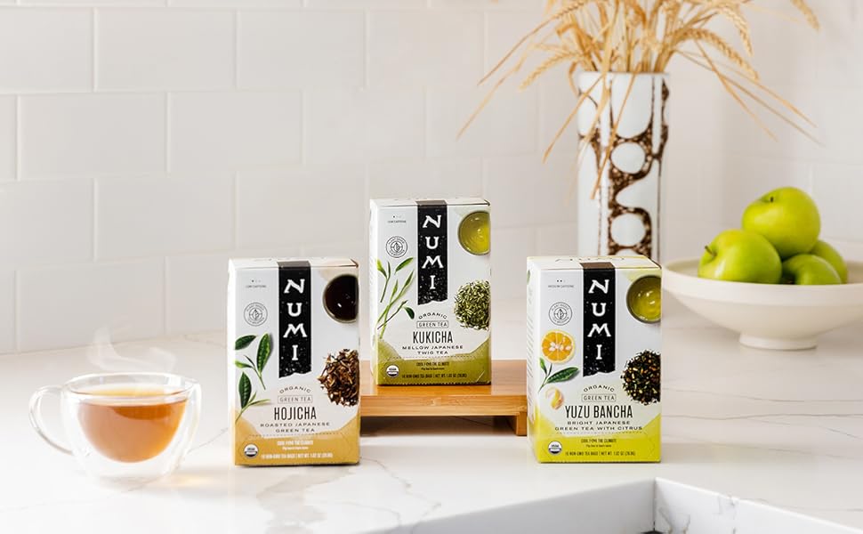 Amazon.com : Numi Organic Yuzu Bancha Japanese Green Tea, 48