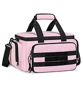 Trahzia Pink Tool Bag for Women, Portable Tool Box Organizer with Shoulder Strap, Heavy Duty Tact...
