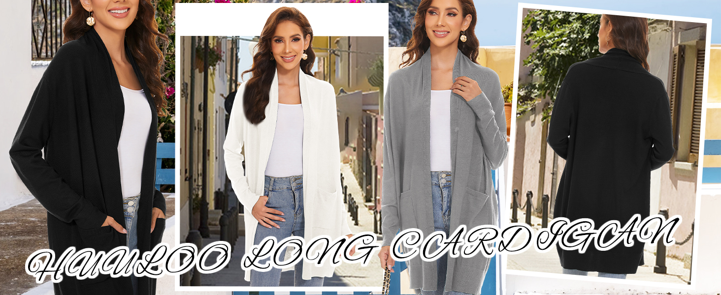 Huuloo Long Cardigan