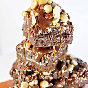 macadamia brownies made with blanched almond flour