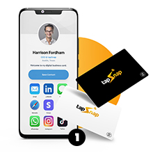 NFC business card, digital business card, smart business card, tap card