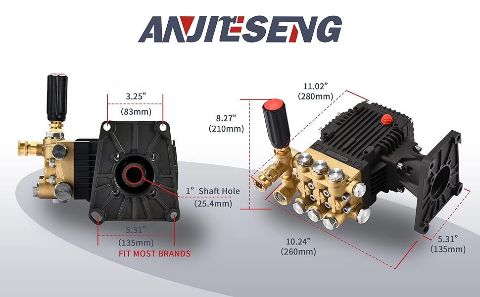 Amazon.com : ANJIESENG Pressure Washer Pump 4400 PSI