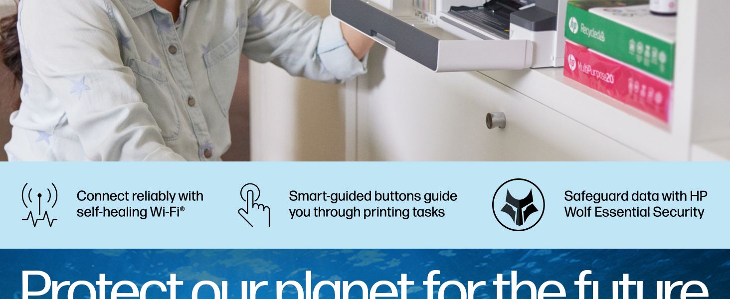 hp smart app mobile printing guided buttons self healing wi-fi