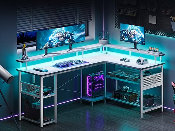 きょうこ☆さま ゲーミングデスク パソコンデスク 収納一体型 有孔ボード付き きょうこ☆さま ゲーミングデスク パソコンデスク 収納一体型 有