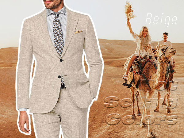 Generic Mens Apple Green Linen Suit 2 Piece Blazer and Pants