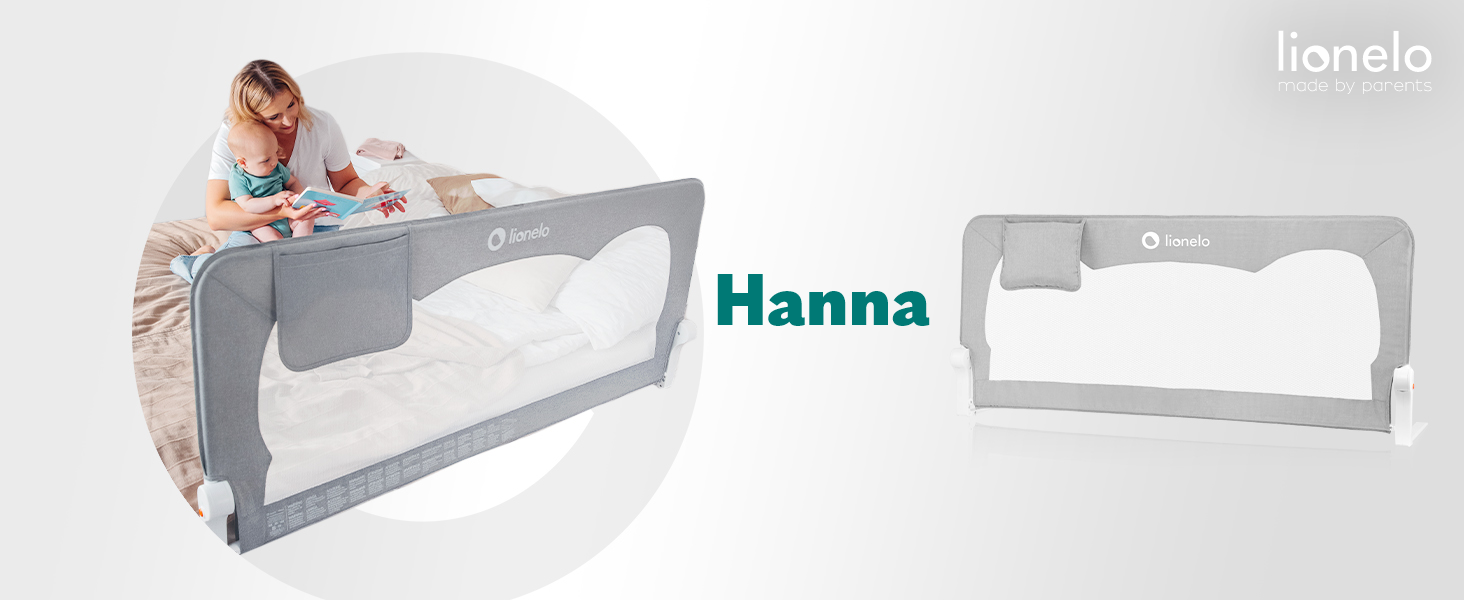 lionelo HANNA Bed Rail Guard 150L x 66H cm Extra-Tall