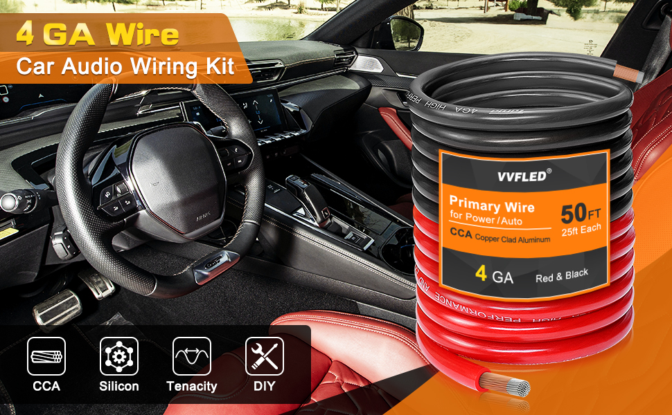 speaker wire battery cable electrical wire 4 gauge wire automotive wire  4 gauge amp wire kit