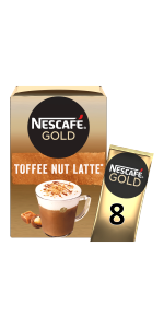 Nescafé Gold Toffee Nut Latte Instant Coffee 8 Sachets