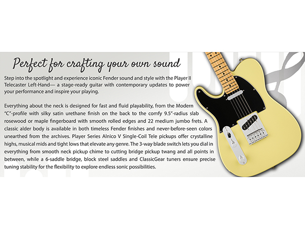 Amazon.com: Fender Player II Telecaster Left-Handed