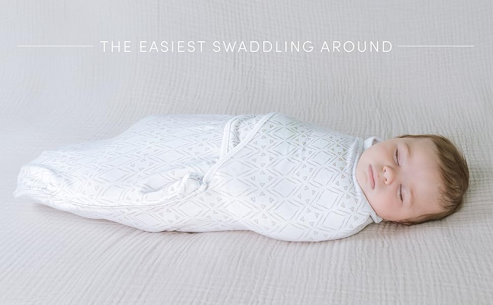 aden + anais Essentials Easy Wrap Swaddle, Cotton Knit Baby Wrap, Newborn Wearable
