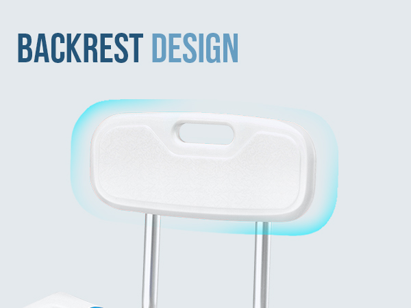 Upholstered back shower chair