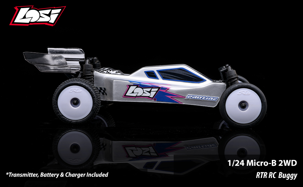 Amazon.com: Losi Micro-B 2 Wheel Drive Buggy Silver RTR