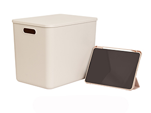 Amazon｜プラスチック 収納ボックス 蓋付き 約 幅36.5×奥行26×高