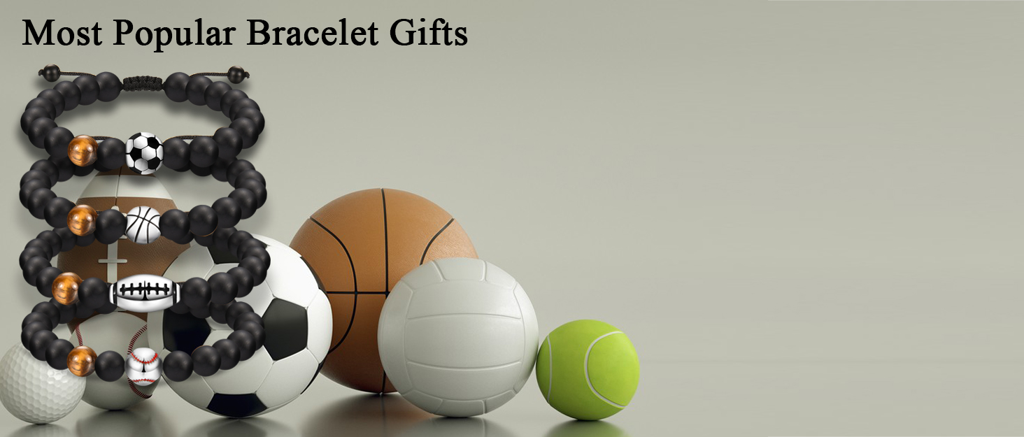 soccer basketball football baseball bracelet gifts for boys him son grandson nephew brother friend