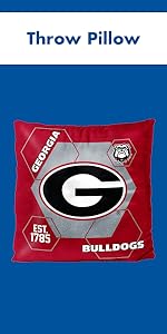 Georgia Bulldogs Throw Pillow