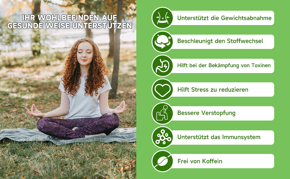 a woman meditating in the park