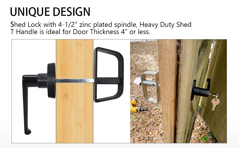 StartFine L-handle Shed Door Lock tuff shed door handle