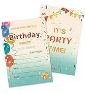 HOMANGA 20Pcs Birthday Party Invitations for Boys Girls, Birthday Invitation Cards with Envelopes...