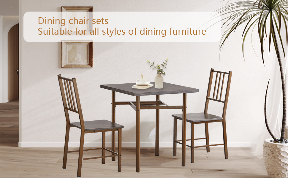 JOIN IRON 2Person Dining Room Set Compact 3Piece