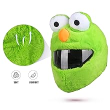 Washable helmet cover- Green Frog