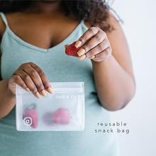Reusable snack bag for diaper bag