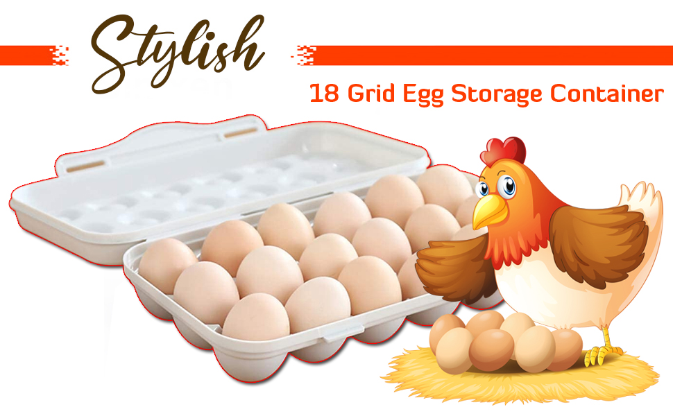18 Grid Egg Storage Container