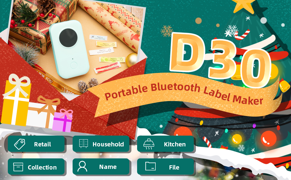 Phomemo Label Maker, D30 Label Maker Machine with Tape