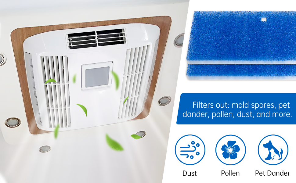 Euqada 6” x 14” RV AC Filter Air Filter Unit Compatible