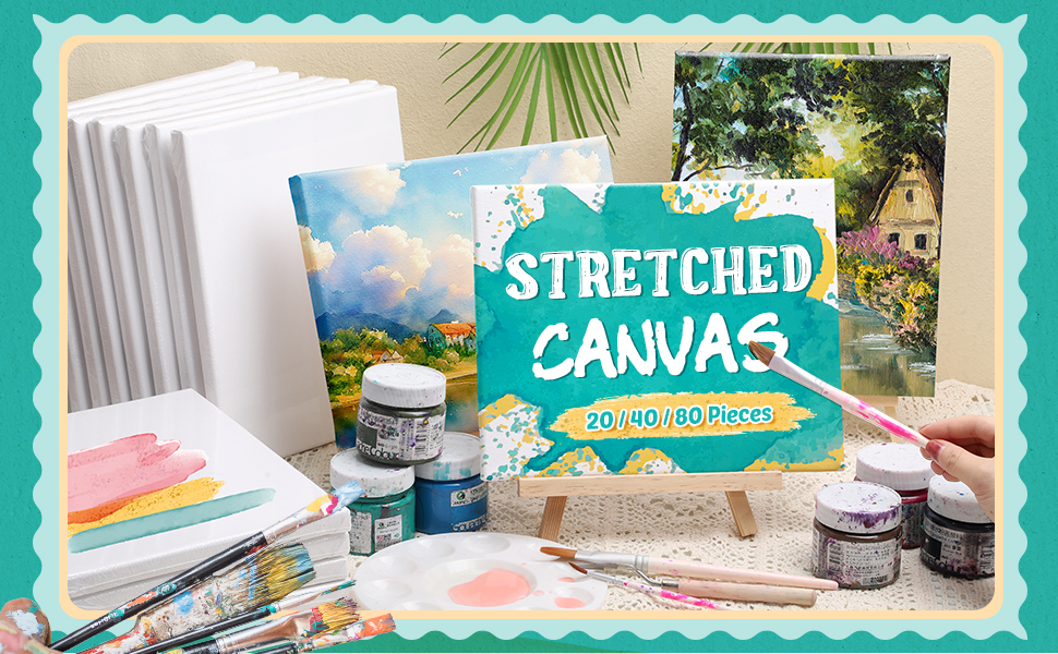 Stretched Canvas for Painting 10 oz Triple Primed