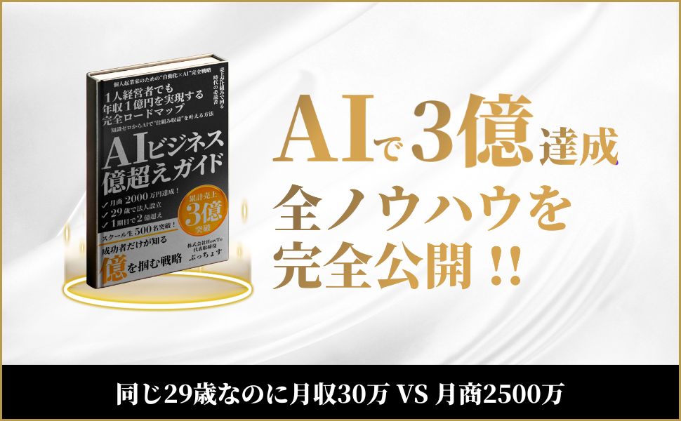 AIビジネス億超えガイド: 個人起業家のための “自動化×AI” 完全戦略