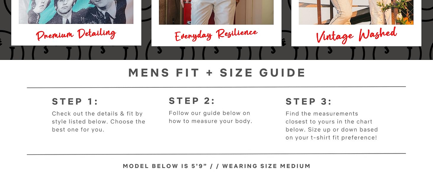 mens fit size guide