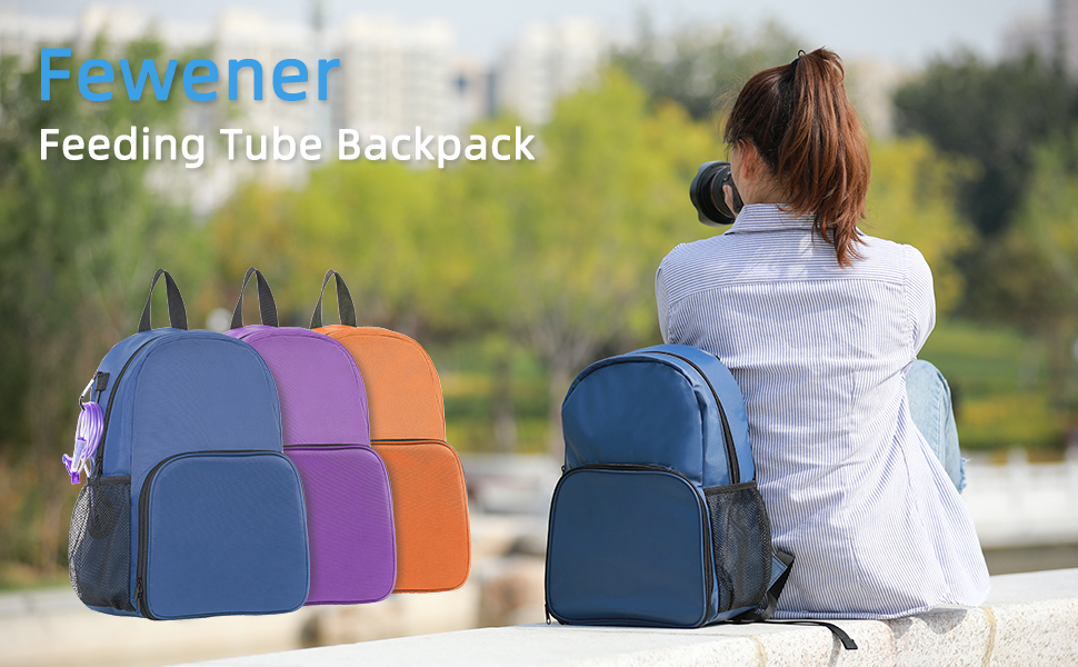 Fewener Feeding Tube Backpack for Feeding Tube G Tube J Tube GJ Tube Backpack 15.8