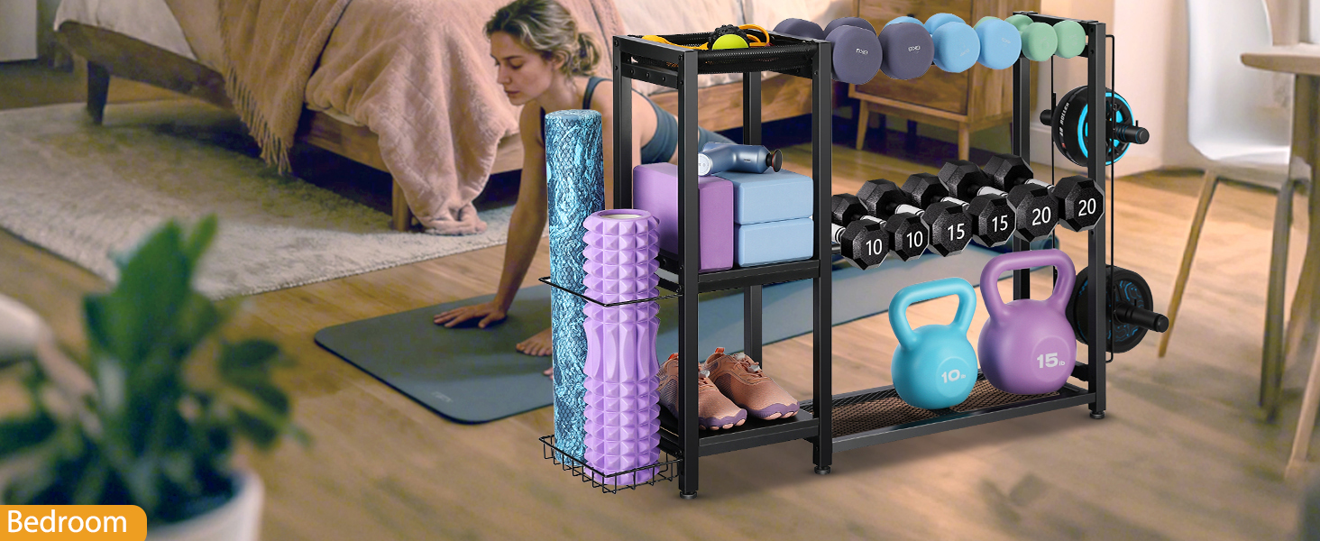 dumbbell rack stand only weight storage rack for home gym 3 tier adjustable compact weight stand