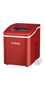 COSTWAY Macchina Del Ghiaccio 15kg/24h, Fabbricatore Di Ghiaccio Con Funziona Autopulizia E Touch, Schermo A LED, Ideale Per Casa Ristorante E Bar (Bianco) 22 Macchina del Ghiaccio