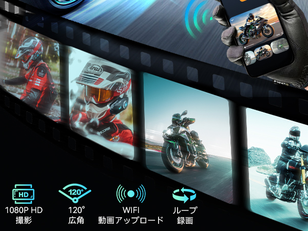 【カメラ付き】 バイク ヘッドセット バイクインカム H4C インカム Amazon.co.jp: バイク ヘッドセット, Moman(モーマン) H4C