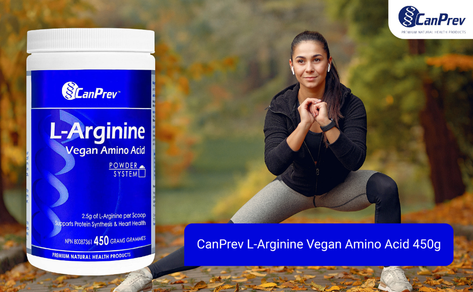 CanPrev LArginine Vegan Amino Acid 450g Powder l Improve Sports