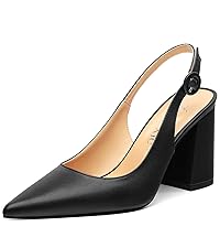 Amazon.com | zasudxie Women's Slingback Heels, Pointed Toe